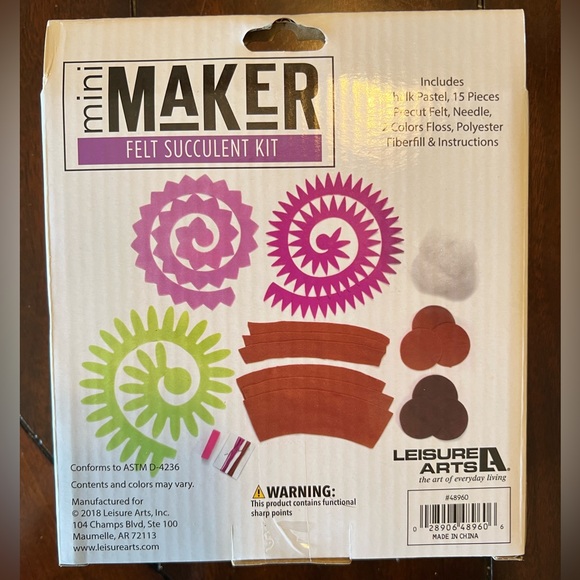 Mini Maker Felt Succulent Kit Multicolor - Picture 7 of 8